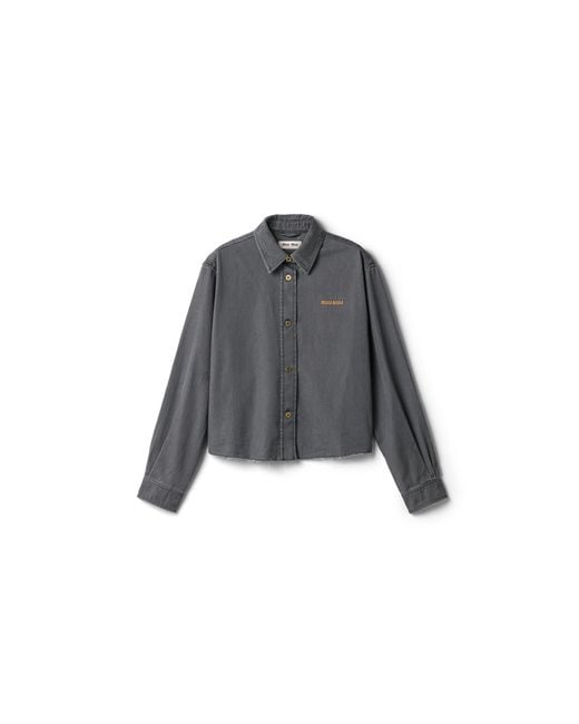 Miu Miu Gray Chambray Shirt