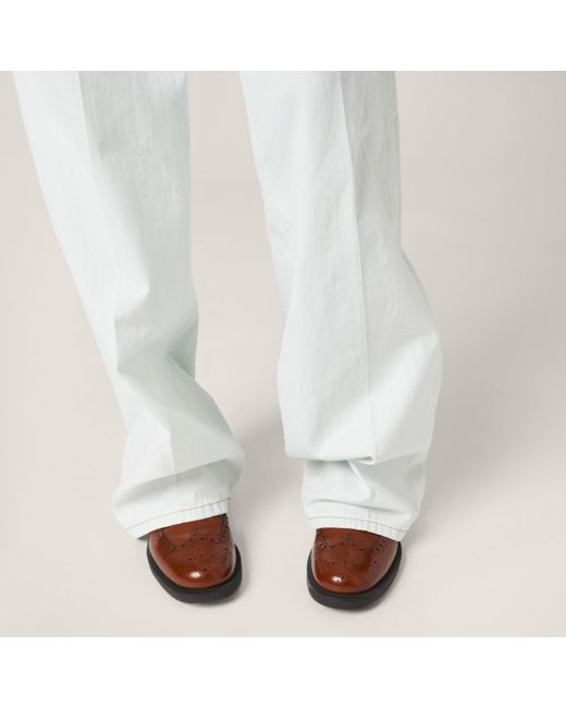 Miu Miu White Chambray Denim Jeans