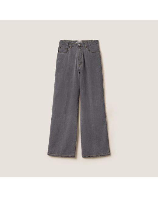 Miu Miu Gray Chambray Jeans