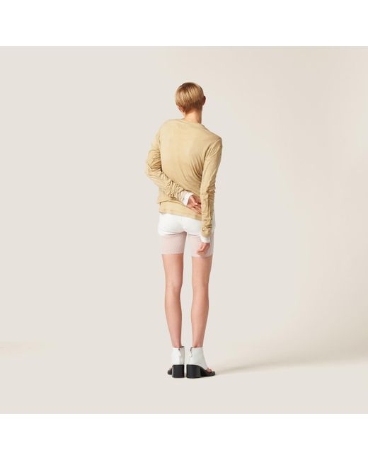 Miu Miu Natural Nylon Shorts
