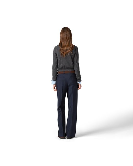 Miu Miu Blue Stretch Wool Pants