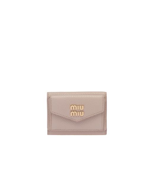 Miu Miu Pink Small Leather Wallet