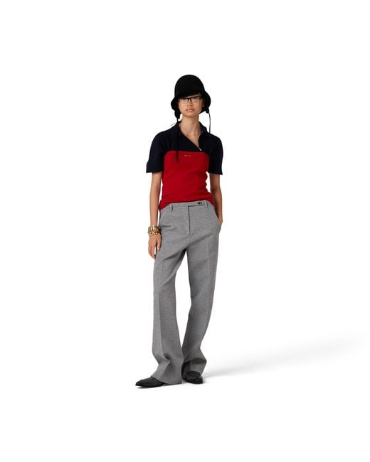 Miu Miu Red Cotton Knit Tube Top