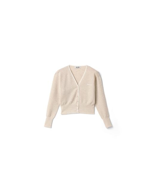 Miu Miu Natural Cashmere Cardigan