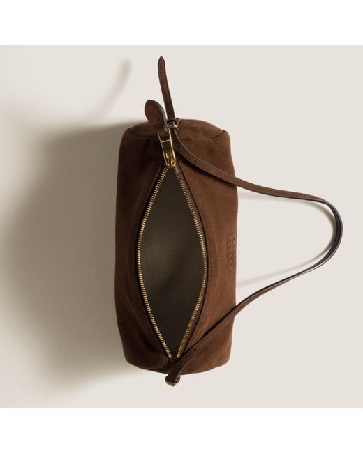 Miu Miu Brown Suede Pouch