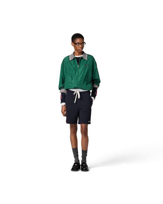 Miu Miu Green Technical Poplin Bomber Jacket
