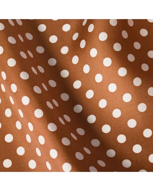 Miu Miu Brown Printed Silk Scarf