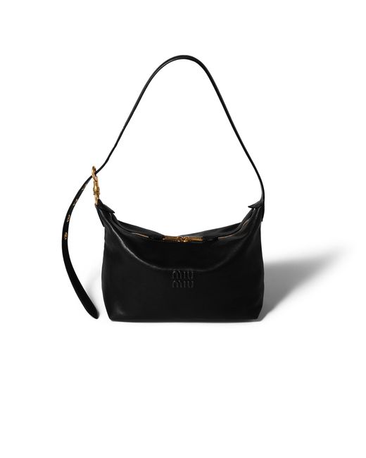 Miu Miu Black Spirit Nappa Leather Bag