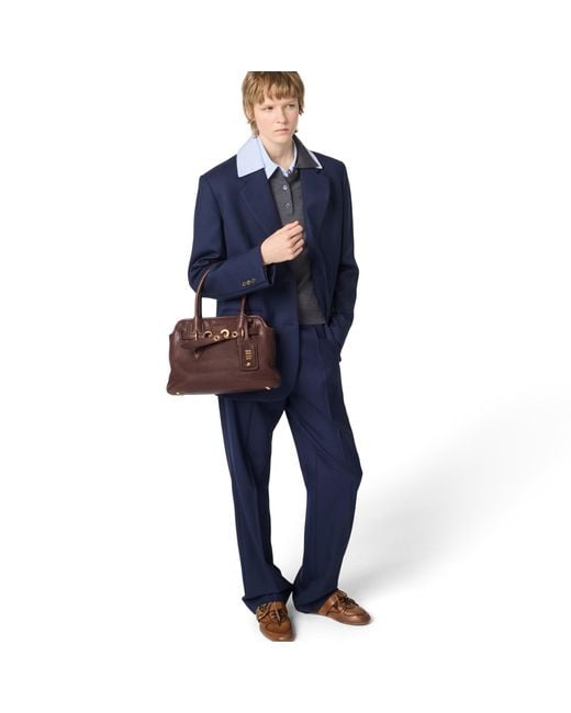 Miu Miu Brown Aventure Nappa Leather Bag