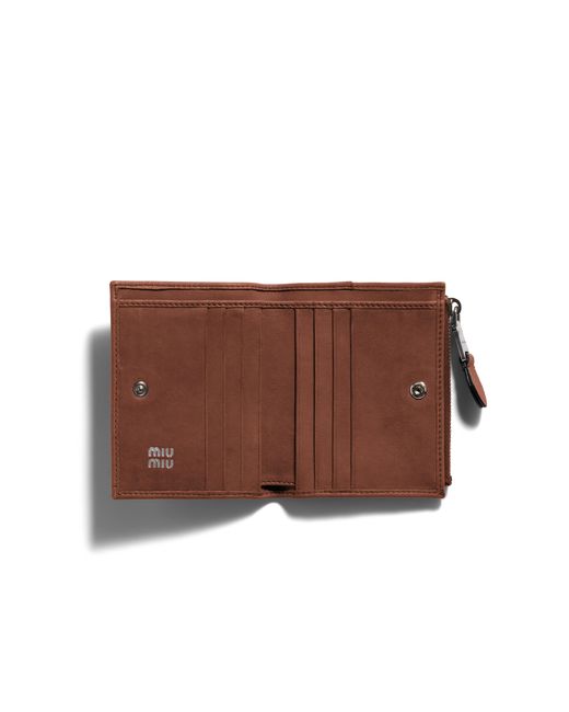 Miu Miu Brown Small Leather Wallet