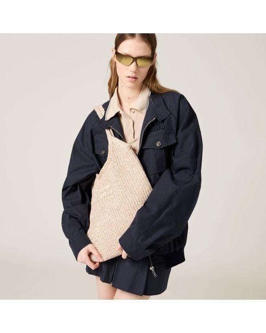 Miu Miu Ivy Sequin Mesh Bag in Natural | Lyst