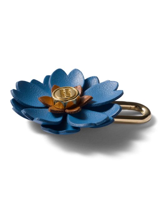 Miu Miu Leather Micro Trick in Blue | Lyst UK