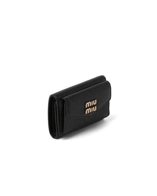 Miu Miu Black Small Leather Wallet