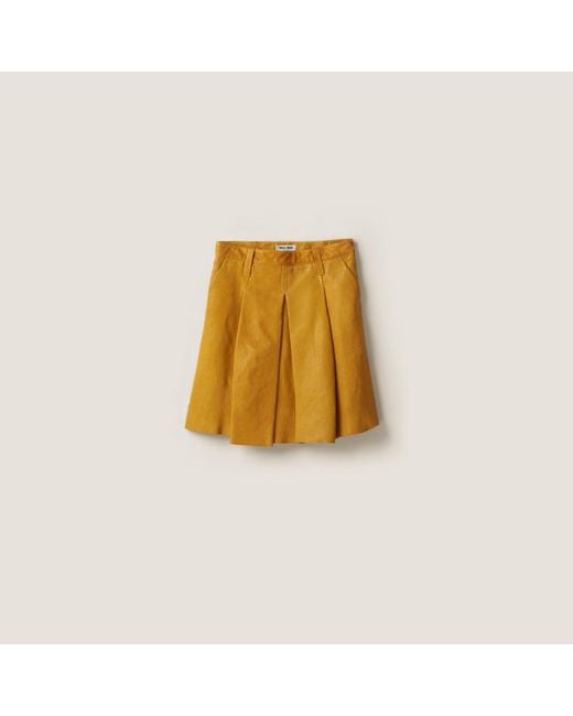 Miu Miu Multicolor Nappa Leather Skirt