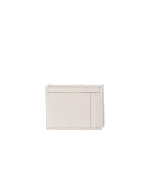 Miu Miu White Matelassé Nappa Leather Card Holder