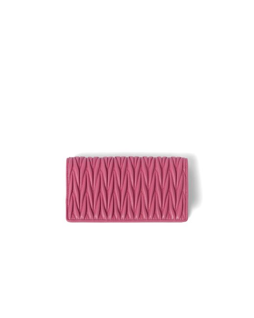 Miu Miu Pink Matelassé Nappa Leather Smartphone Case