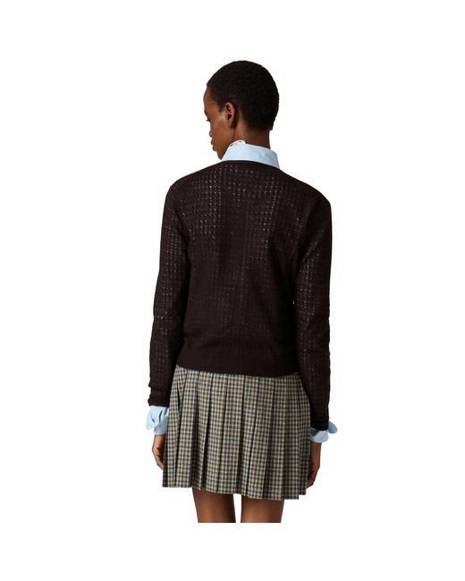 Miu Miu Black Cashmere And Silk Cardigan