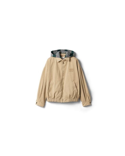 Miu Miu Natural Old Gabardine Blouson Jacket