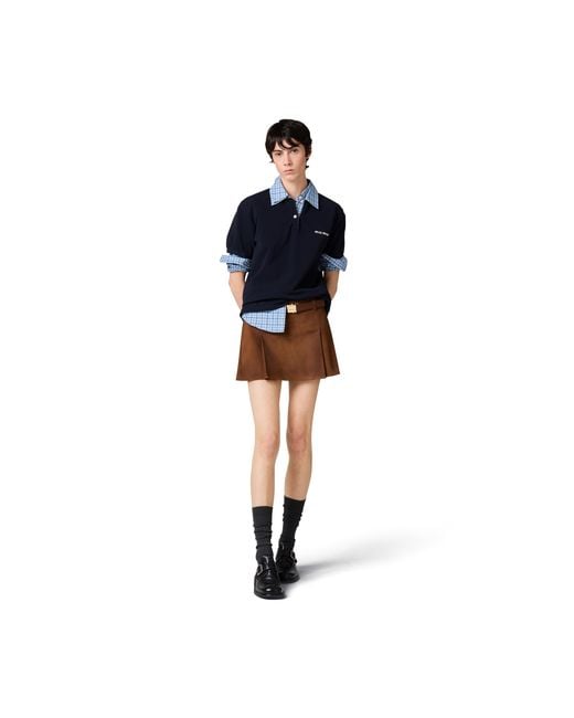 Miu Miu Brown Suede Skirt