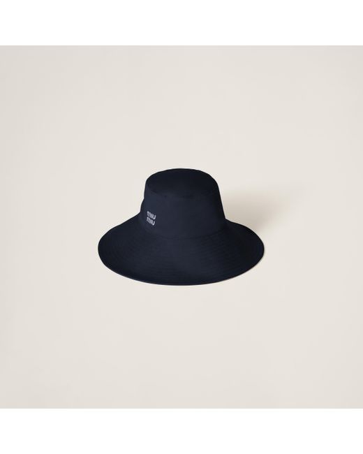 Miu Miu Denim Logo Bucket Hat 196114