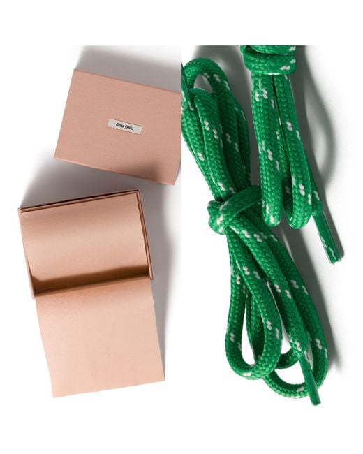 Miu Miu Green Two-Tone Cord Laces