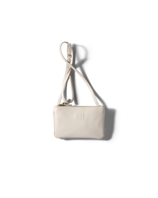Miu Miu White Leather Pouch