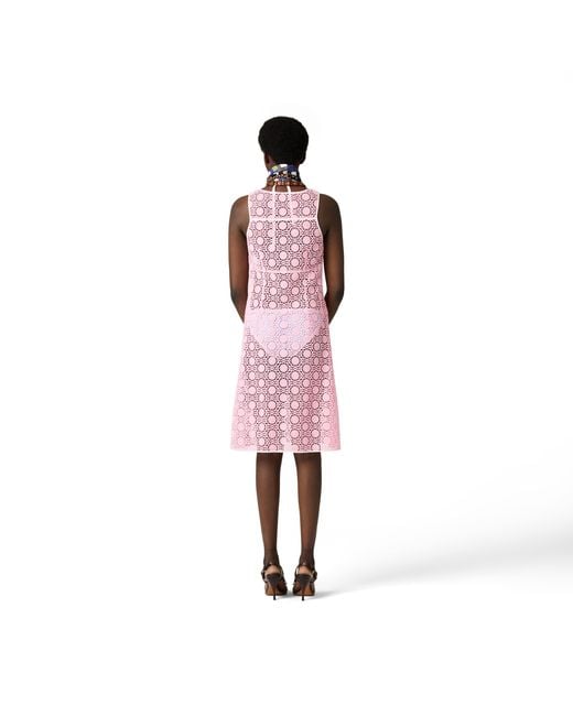 Miu Miu Pink Macramé Dress
