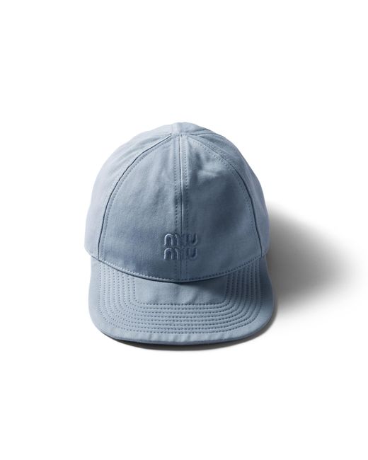 Miu Miu Blue Drill Baseball Cap