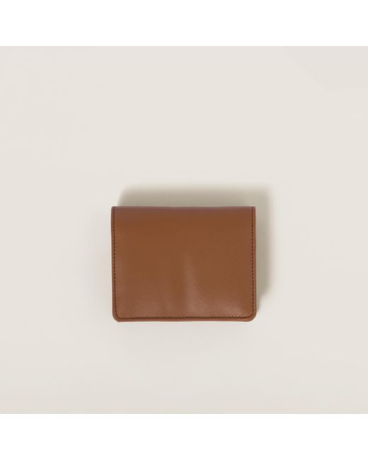 Miu Miu Brown Small Leather Wallet