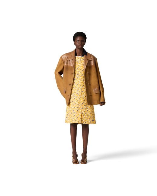 Miu Miu Yellow Poplin Dress