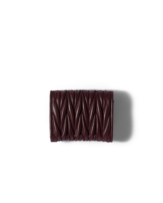 Miu Miu Purple Matelassé Nappa Leather Small Wallet
