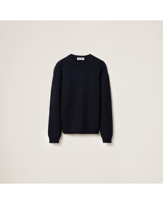 Miu Miu Blue Cashmere Sweater