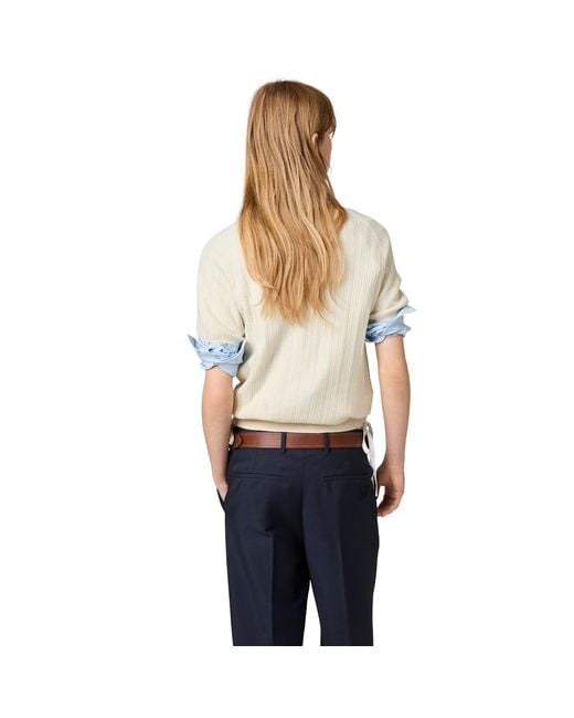 Miu Miu White Cashmere Polo Shirt