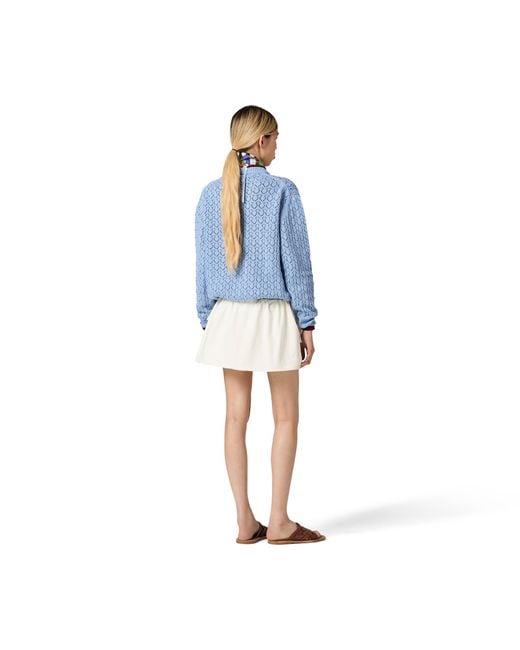 Miu Miu White Jersey Miniskirt