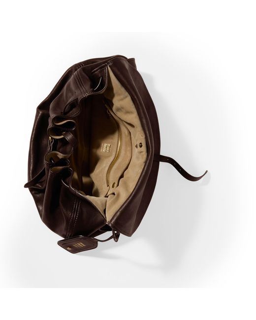 Miu Miu Brown Rendez-Vous Leather Bag