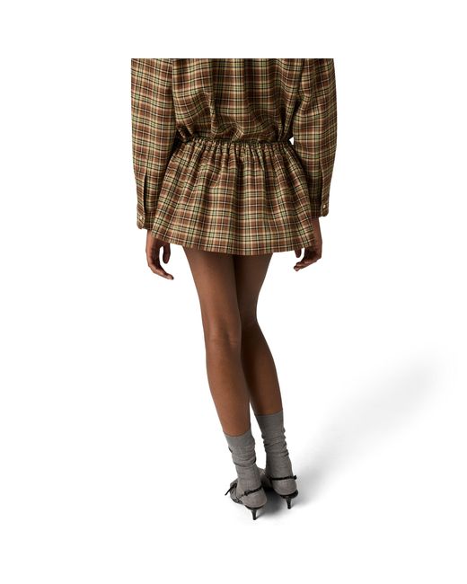 Miu Miu Multicolor Plaid Miniskirt