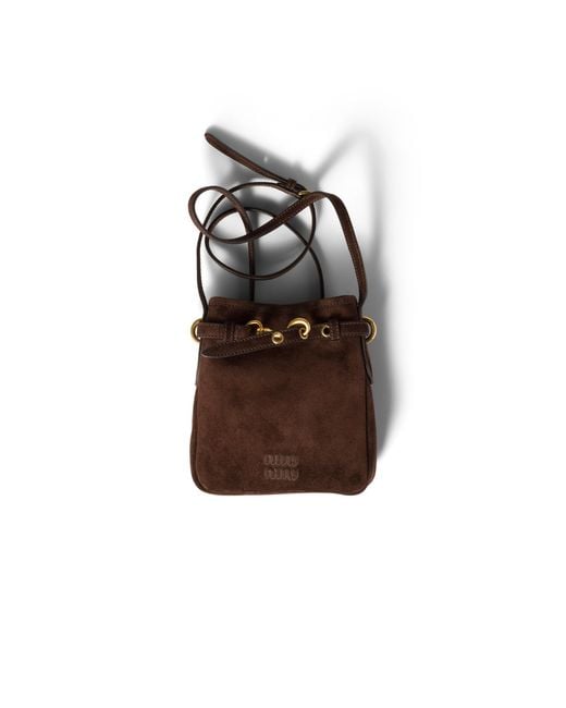 Miu Miu Brown Suede Pouch