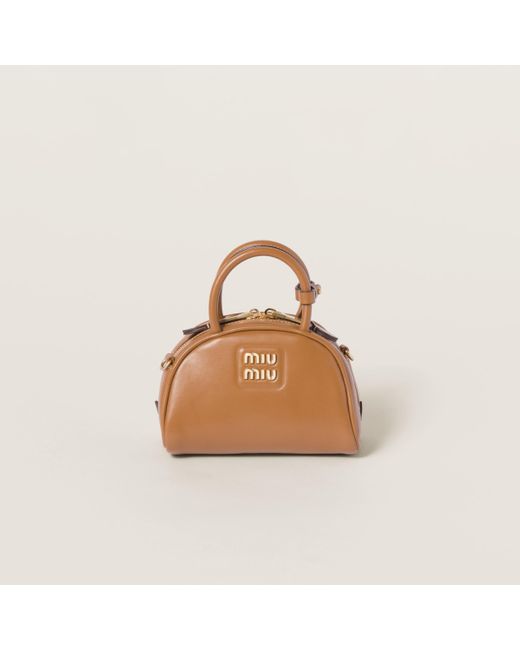 Miu Miu Brown Leather Top-handle Bag