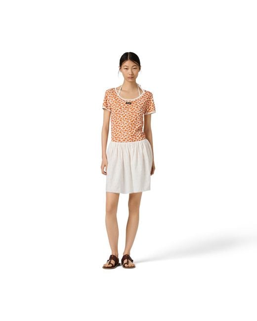 Miu Miu Pink Cotton T-Shirt