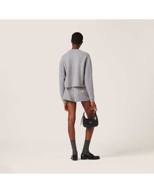 Miu Miu Gray Wool And Cashmere Sweater
