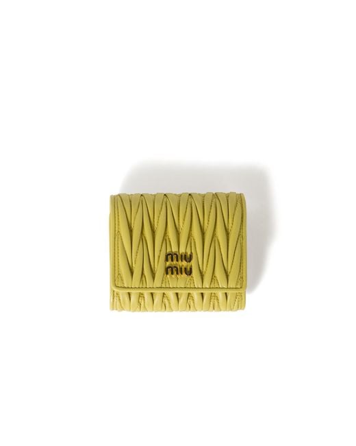 Miu Miu Multicolor Small Matelassé Nappa Leather Wallet