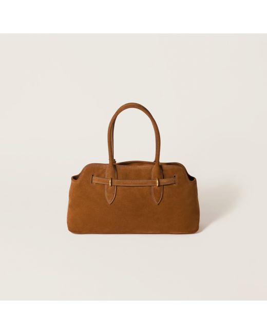 Miu Miu Brown Aventure Suede Bag