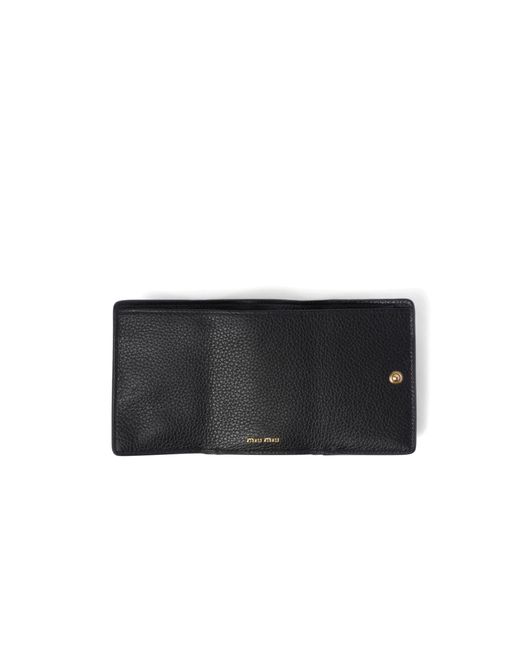Miu Miu Black Small Leather Wallet