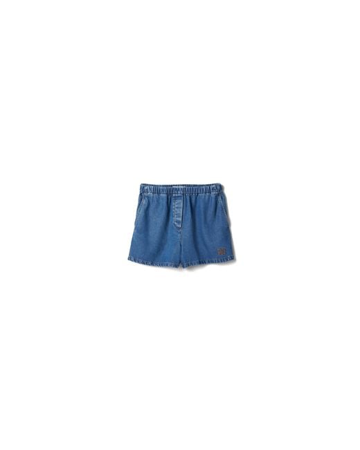 Miu Miu Blue Denim Bermudas