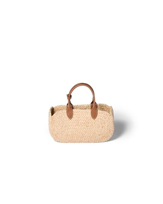 Miu Miu Metallic Raffia Handbag
