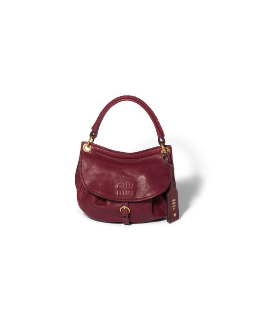 Miu Miu Red Rendez-Vous Nappa Leather Bag