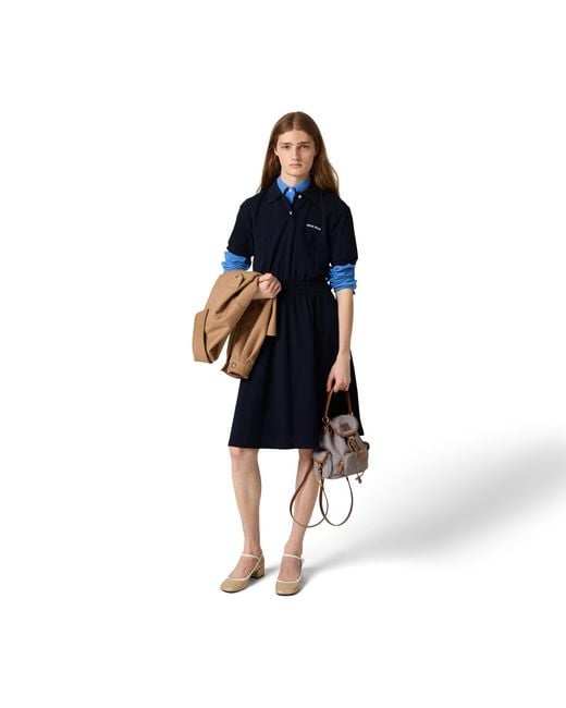 Miu Miu Brown Canvas And Leather Backpack