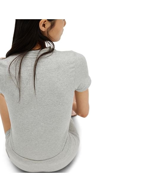 Miu Miu Gray Seamless Mélange T-Shirt