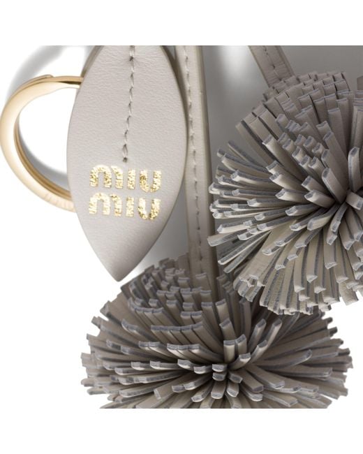 Miu Miu Metallic Trick Leather Keyring