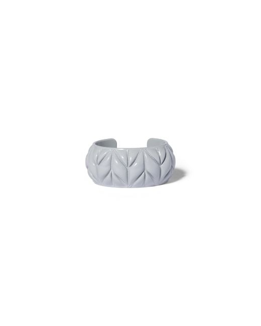 Miu Miu White Bracelet With Matelassé Motif